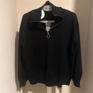 Amazon | Black Half-Zip Sweater & Joggers Knit Set